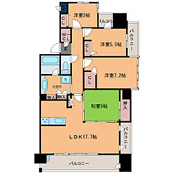 サンリヤン久留米駅前 4LDKの間取図画像