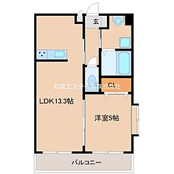 アビテ 1LDKの間取図画像