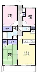 クレシェンド 3LDKの間取図画像