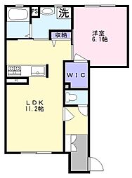 ティエラ 1LDKの間取図画像