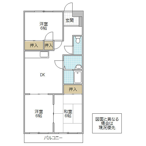 マーメイド 304号室｜茨城県高萩市有明町(賃貸マンション3DK・3階・59.50㎡)の写真 その2