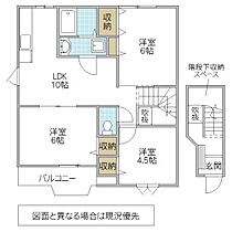 ブレッザ B 201号室 ｜ 茨城県日立市折笠町（賃貸アパート3LDK・2階・65.57㎡） その2