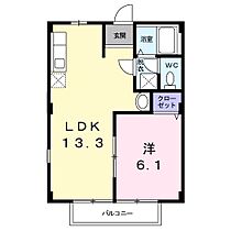 ロイヤルヒルズ 106号室 ｜ 茨城県日立市小木津町（賃貸アパート1LDK・1階・40.04㎡） その2