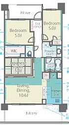 レクセルガーデン相模原 3LDKの間取図画像
