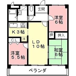CASAキサラギ 3LDKの間取図画像