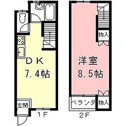 木の住まい一番館 1DKの間取図画像