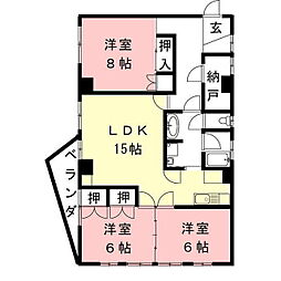 PAPYRUS 3LDKの間取図画像