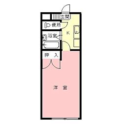 第5松波ビル 1Kの間取図画像