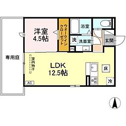 Regulus 2階1LDKの間取り