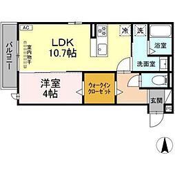 Regulus 3階1LDKの間取り