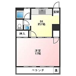 茜苑 1DKの間取図画像