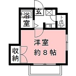 KTFLAT 1Kの間取図画像