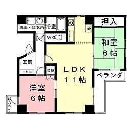 RESIDENCE30 2LDKの間取図画像