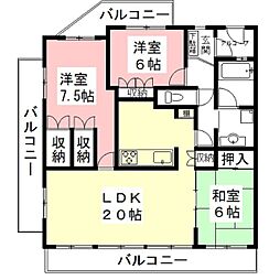 モアグレース長森 3LDKの間取図画像