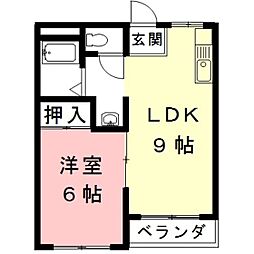ロイヤルハイツコジマ 1LDKの間取図画像