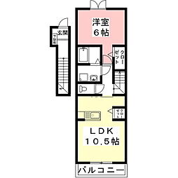 MYBASE 1LDKの間取図画像