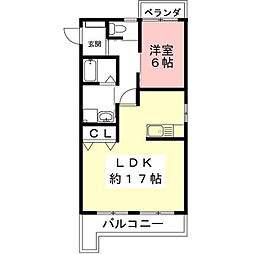 メゾンY・K 1LDKの間取図画像