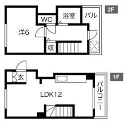 リッツコート 1LDKの間取図画像