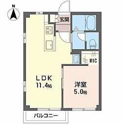 ファミール加藤 1LDKの間取図画像