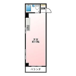 チサンマンション岐阜 ワンルームの間取図画像