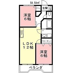 エステイトツジ 2LDKの間取図画像