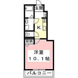 チェリーハウス3 1Kの間取図画像