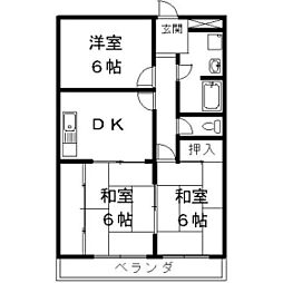 ファミール棚瀬 3DKの間取図画像