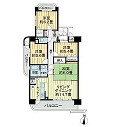 シャトレ愛松ギフ 4LDKの間取図画像