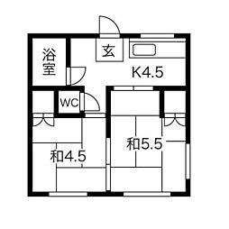 エステート早田 2DKの間取図画像