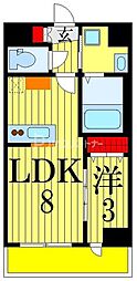 LANART蘇我 7階1LDKの間取り