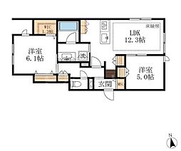 間取図画像 2LDK