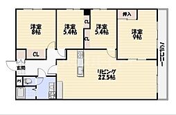 総建みどりハイム 4LDKの間取図画像