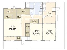 ドゥエルイースト 3DKの間取図画像