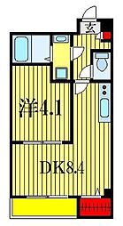 プラージュ東千葉 1LDKの間取図画像