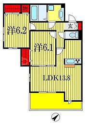 ベラヴィスタ蘇我 2LDKの間取図画像