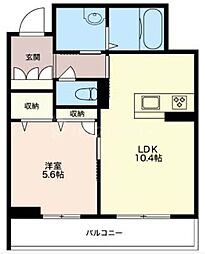 ラ・ルーチェ 1LDKの間取図画像