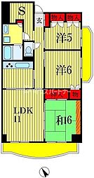 レジデンス穴川 3LDKの間取図画像