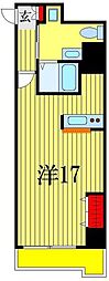 サイドワン ワンルームの間取図画像