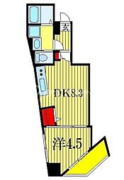 みなも本千葉 1DKの間取図画像