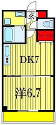 金太郎Hills54'★ 1DKの間取図画像