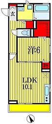 エスペランサA 1LDKの間取図画像