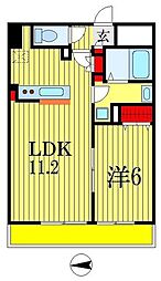 東ビル 1LDKの間取図画像