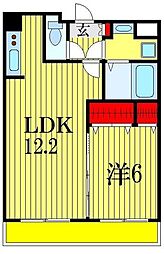 メイアジュール登戸 1LDKの間取図画像