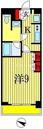 パークアクシス千葉新町 1Kの間取図画像