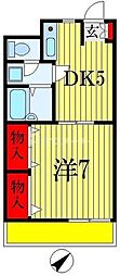 サンハイツ 1DKの間取図画像