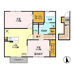 ヴェルドミール5 2LDKの間取図画像