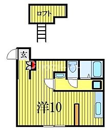 長洲ビル ワンルームの間取図画像