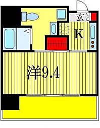 マリンパレス登戸 1Kの間取図画像
