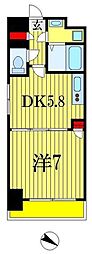 スカール千葉みなと 1DKの間取図画像