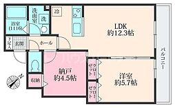 ミリアビタ稲毛東 1SLDKの間取図画像